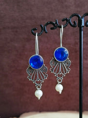 Stone Studded Hook Earrings | Dynamic Jewelove