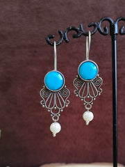 Stone Studded Hook Earrings | Dynamic Jewelove