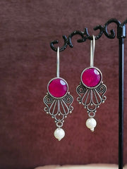 Stone Studded Hook Earrings | Dynamic Jewelove