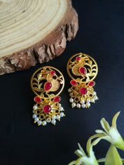 Royal Pearl Gold Earrings | Dynamic Jewelove