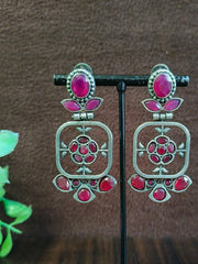 Oxidised Dangler earrings