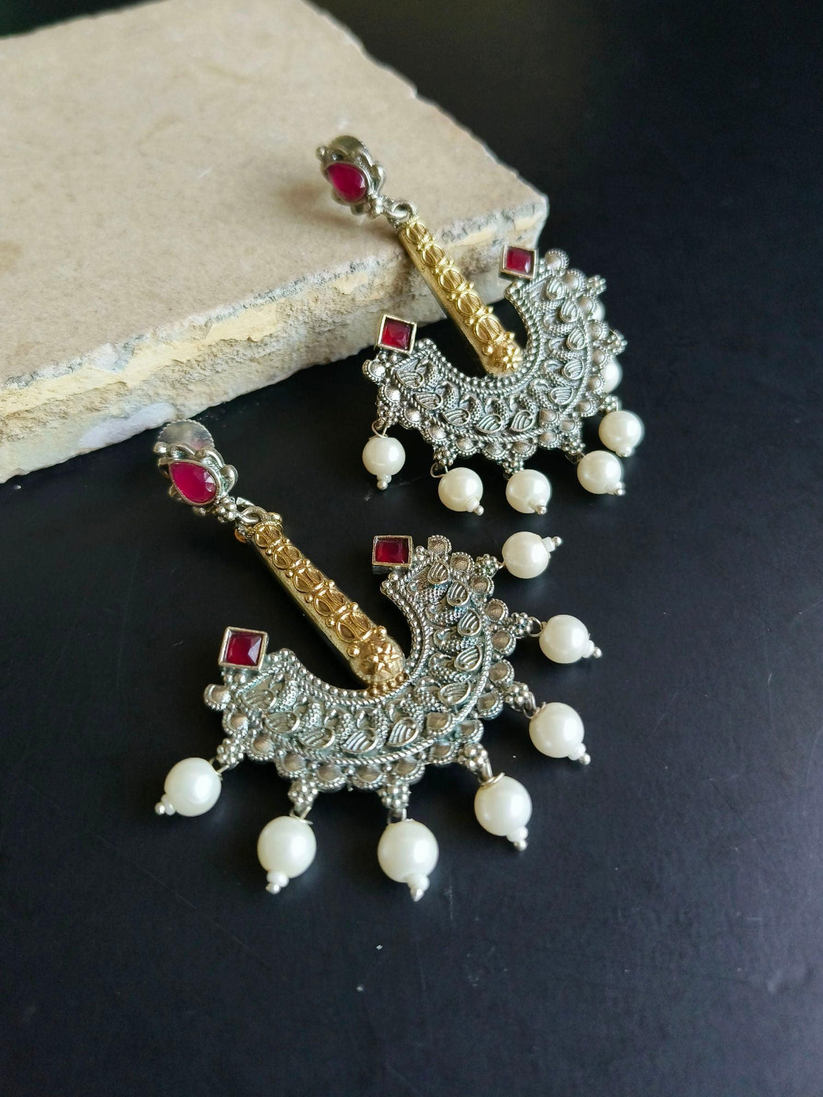 Oxidized Dangler Earrings