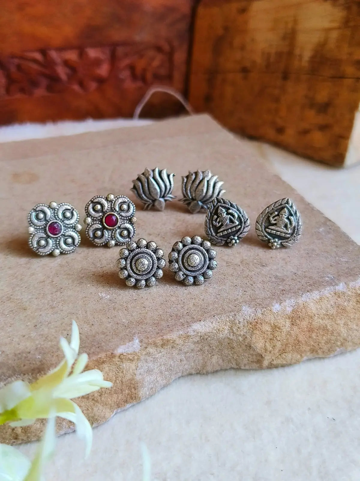 Elegant Brass Studs Combo Set | Dynamic Jewelove