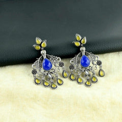 Replica Stone Oxidised Dangler Earrings | Dynamic Jewelove