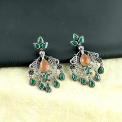 Replica Stone Oxidised Dangler Earrings | Dynamic Jewelove