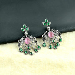 Replica Stone Oxidised Dangler Earrings | Dynamic Jewelove