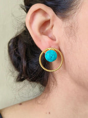 Golden Daily Wear Earrings | Dynamic Jewelove