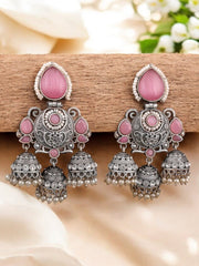 Shop Timeless Oxidized Jhumka with Stones for Special Occasions | Dynamic Jewelove