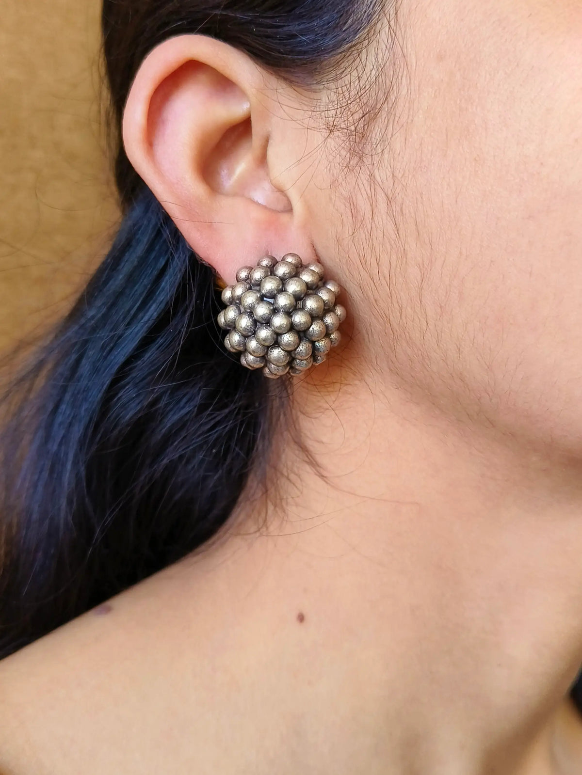 Casual Wear Oxidised Stud Earrings for Everyday Elegance | Dynamic Jewelove