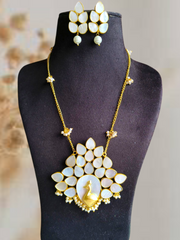18K Gold Plated Picock Necklace With Earring | Dynamic Jewelove