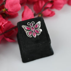 Oxidized Butterfly Adjustable Ring | Dynamic Jewelove