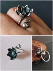 Flower Shaped Adjustable Finger Ring