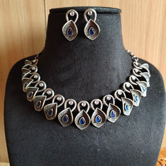 Antique Oxidised Silver Statement Necklace | Dynamic Jewelove