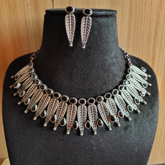 Antique Silver-Toned Elegant Necklace Set | Dynamic Jewelove