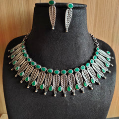 Antique Silver-Toned Elegant Necklace Set | Dynamic Jewelove