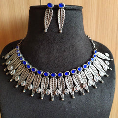 Antique Silver-Toned Elegant Necklace Set | Dynamic Jewelove
