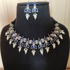 Oxidised Motif Necklace for Navratri Glam | Dynamic Jewelove