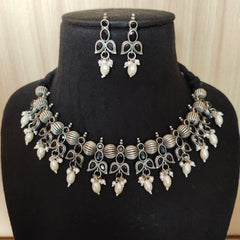 Oxidised Motif Necklace for Navratri Glam | Dynamic Jewelove