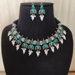 Oxidised Motif Necklace for Navratri Glam | Dynamic Jewelove
