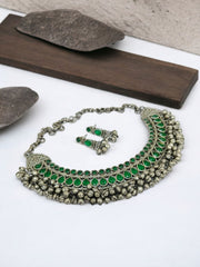 Oxidised Ghungroo  Navratri Necklace Set | Dynamic Jewelove