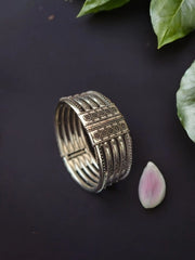 Elegant German Silver Navratri Openable Kadas Set | Dynamic Jewelove