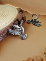 Majestic Silver Look Alike Eagle Adjustable Ring | Dynamic Jewelove