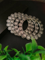 Antique Coin-Style German Silver Bangles | Dynamic Jewelove
