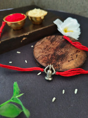 Oxidised 925 Silver Shivling Rakhi | Dynamic Jewelove