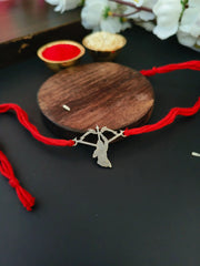 Silver Look Ram Rakhi with Bow Accent | Dynamic Jewelove
