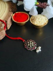 Traditional Chooda Rakhi with Ruby Stones | Dynamic Jewelove