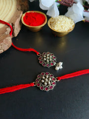 Oxidized Bhaiya Bhabhi Rakhi Set | Dynamic Jewelove