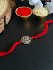 Spiritual Oxidised Om Symbol Rakhi | Dynamic Jewelove