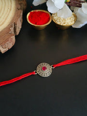 925 Silver Plated Elegant Unisex Rakhi | Dynamic Jewelove