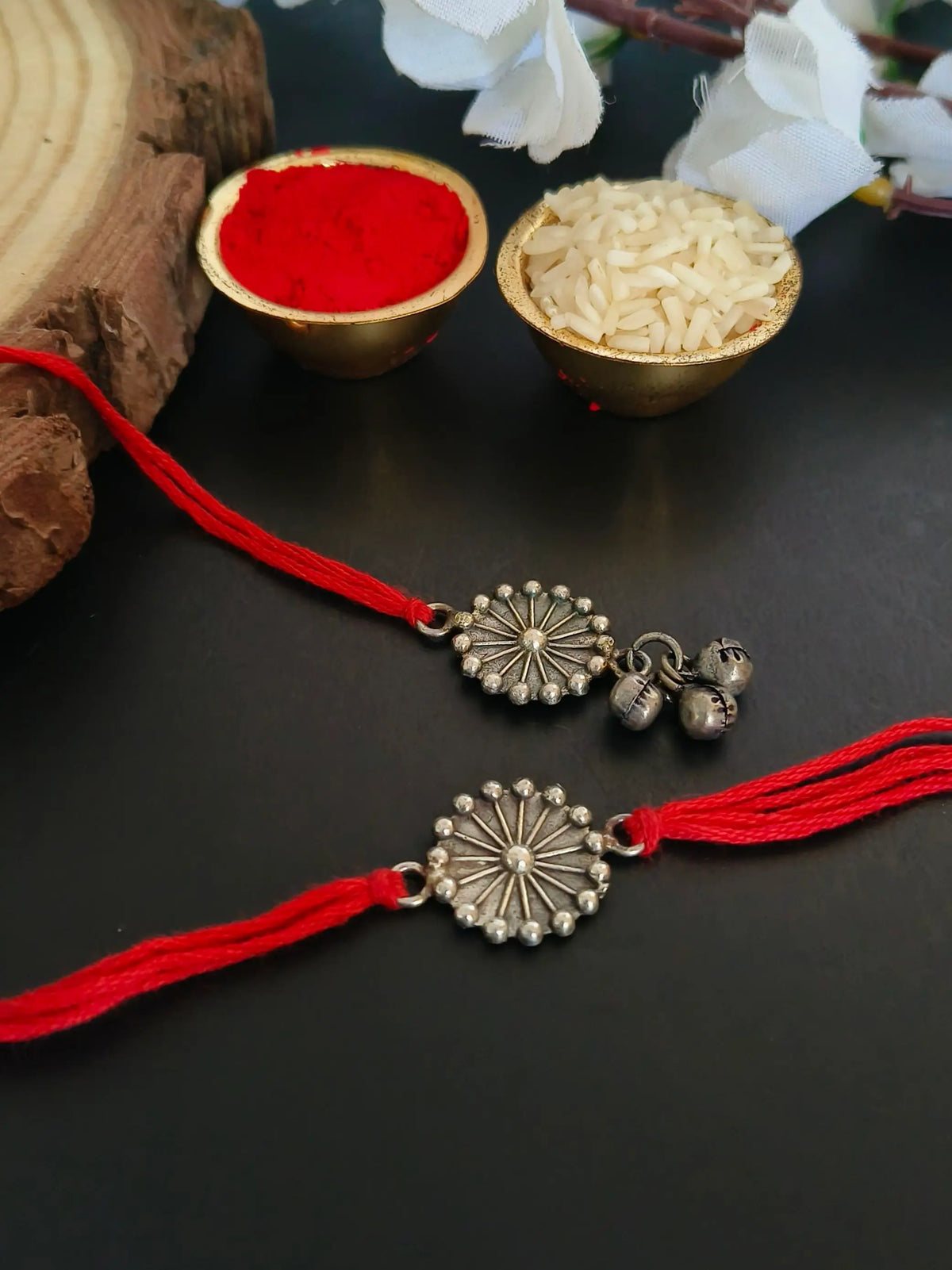Sun Charm Rakhi Combo | Antique Elegance