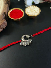 Oxidised Silver Peacock Rakhi | Dynamic Jewelove