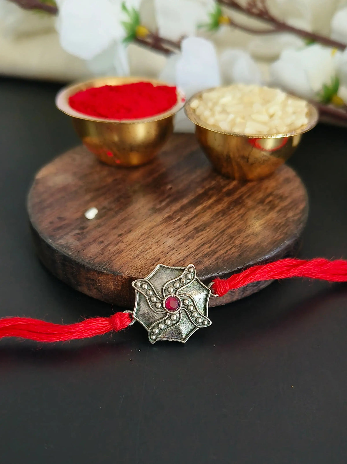 Silver Divine Swastik Rakhi for Brothers | Dynamic Jewelove