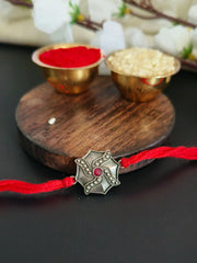Silver Divine Swastik Rakhi for Brothers | Dynamic Jewelove