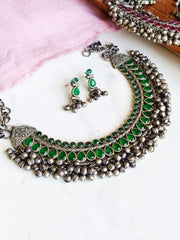 Oxidised Ghungroo  Navratri Necklace Set | Dynamic Jewelove
