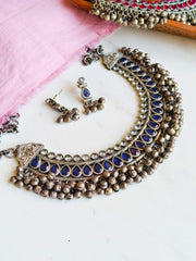 Oxidised Ghungroo  Navratri Necklace Set | Dynamic Jewelove