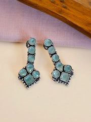 Oxidised Stones Daily Wear Stud Earrings – Shop Online at Dynamic Jewelove