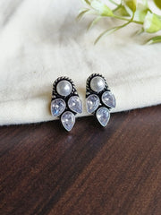 Brass Oxidised Stud Earrings for Daily Casual Wear | Dynamic Jewelove