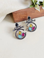 Premium Oxidised Earrings with Intricate Design & Timeless Finish | Dynamic Jewelove