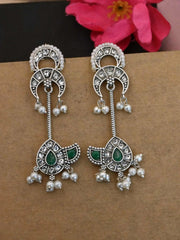 Antique Silver Dangler Earrings with Timeless Replica Design | Dynamic Jewelove