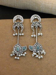 Antique Silver Dangler Earrings with Timeless Replica Design | Dynamic Jewelove