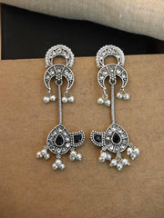 Antique Silver Dangler Earrings with Timeless Replica Design | Dynamic Jewelove