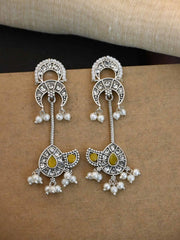 Antique Silver Dangler Earrings with Timeless Replica Design | Dynamic Jewelove