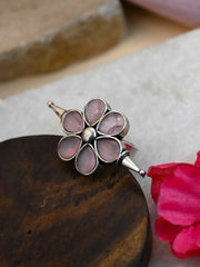 Flower shape  Stone Studded adjustable Finger Ring