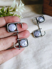 Handcrafted Silver-Tone Pearl Stud Earrings – Elegant & Casual Chic | Dynamic Jewelove