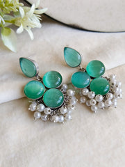 Elegant Monalisa Pearl Drop Oxidised Dangler Earrings – Party Perfect | Dynamic Jewelove