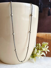 Elegant Silver-Tone Oxidized Chain for Daily & Casual Wear | Dynamic Jewelove